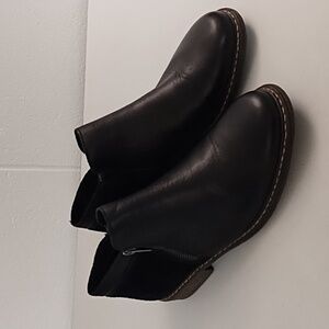 Rieker Leather & Suede Black Side Zip Ankle Boot Anti Stress